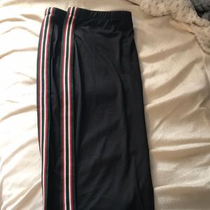 Black multi trimmed color Skirt